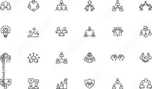 Teamwork collaboration icon