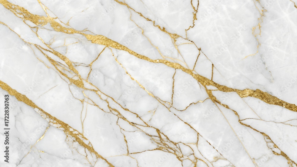 Fototapeta premium White Marble with Luxurious Gold Veins Texture