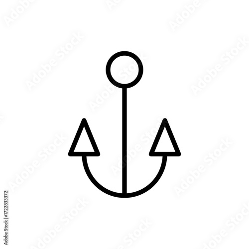 Anchor icon symbol for apps and websites. Anchor sign and symbol. Anchor marine icon.