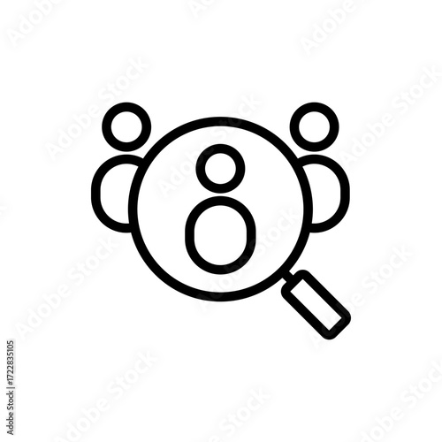 Hiring icon symbol for apps and websites. Search job vacancy sign and symbol. Human resources concept. Recruitment