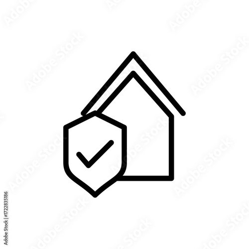 home insurance icon symbol for apps and websites. home protection sign and symbol