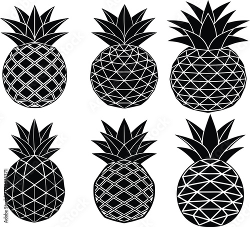 pineapple Silhouette Vector design illustration