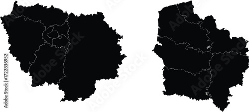 Detailed administrative regions map of Franc