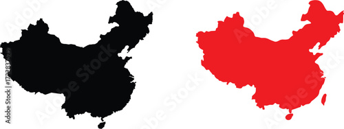 Republic of China island map vector design