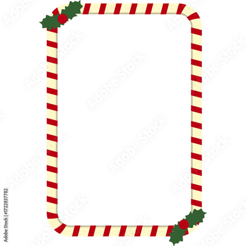 Christmas Candy Cane Frame