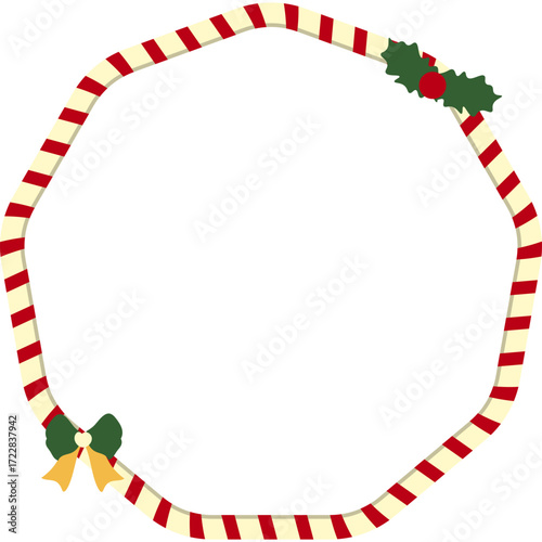 Christmas Candy Cane Frame