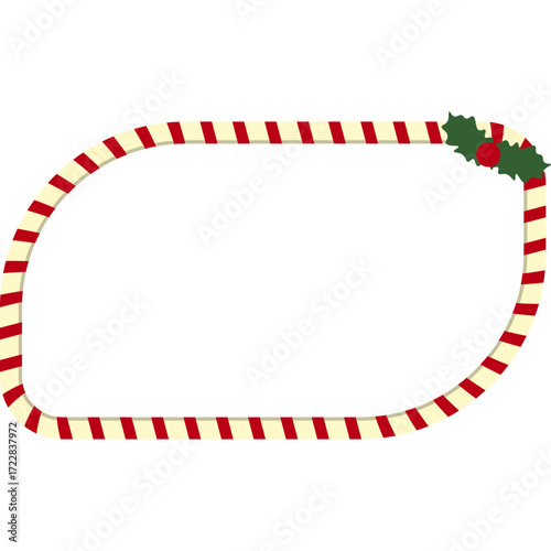 Christmas Candy Cane Frame