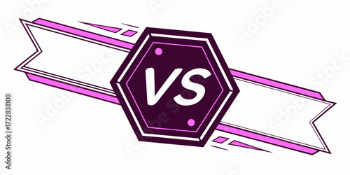 Dynamic “VS” banner in bold vector style, designed for gaming, sports matches, competitions, and social media event graphics.