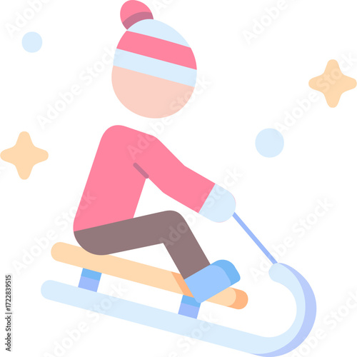 Sledding Illustration