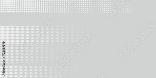 Vector dot white gray wave light technology texture background. Abstract big data digital concept art simple modern design.