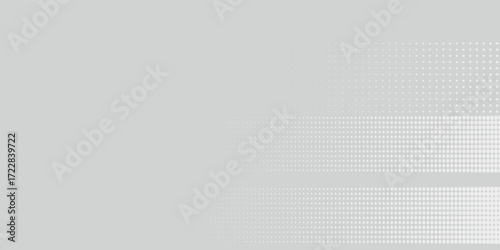 Vector dot white gray wave light technology texture background. Abstract big data digital concept art simple modern design.