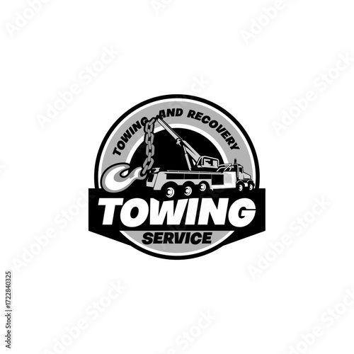 Tow Towing Truck Service Logo Template Vector