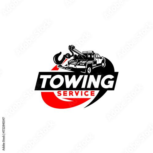 Tow Towing Truck Service Logo Template Vector