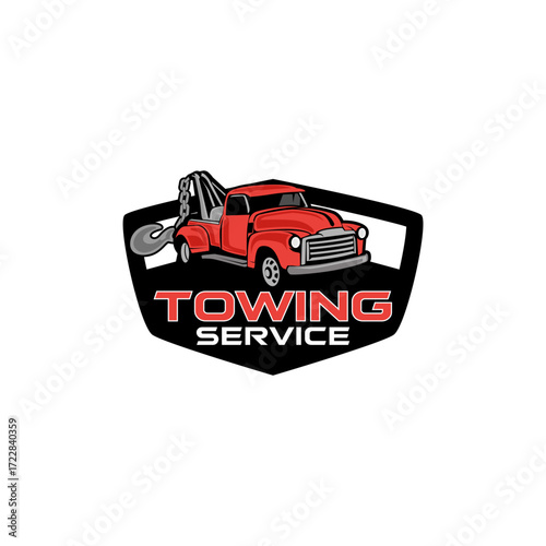 Tow Towing Truck Service Logo Template Vector