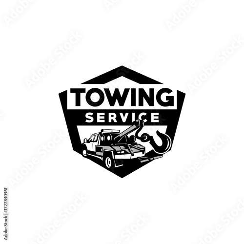 Tow Towing Truck Service Logo Template Vector