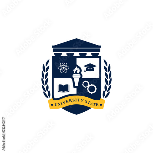 University and College Christian Academy High School Education Crests and Logo Emblems