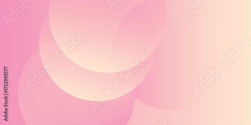 Abstract pastel colorful pink and yellow gradations. Circle effect style geometric abstract background simple. vector modern design eps10