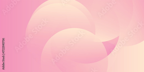 Abstract pastel colorful pink and yellow gradations. Circle effect style geometric abstract background simple. vector modern design eps10