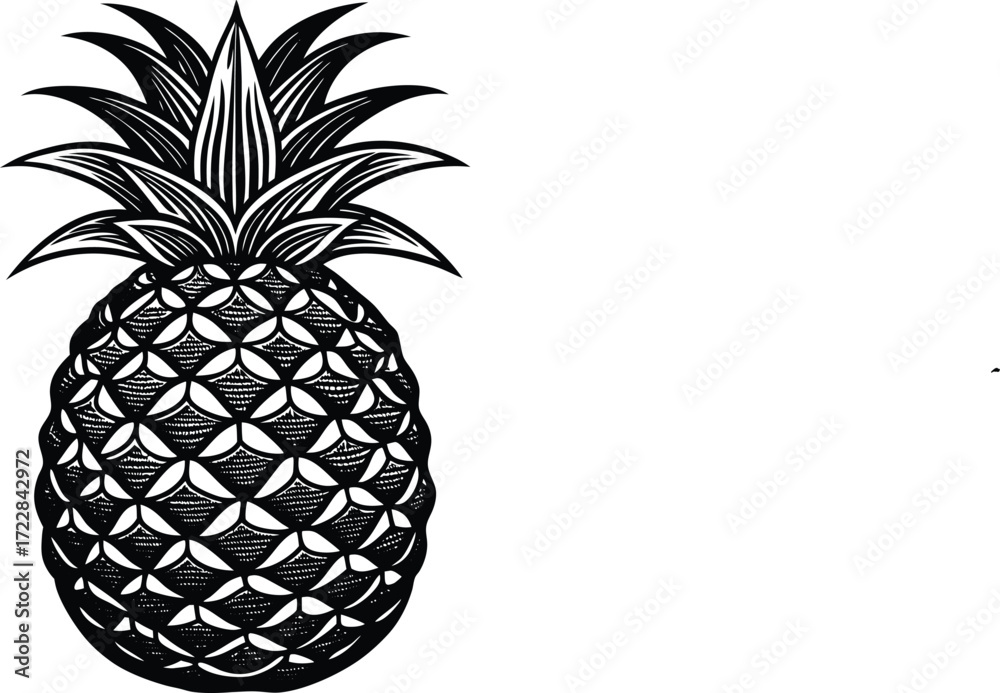 Fototapeta premium pineapple Silhouette Vector design illustration