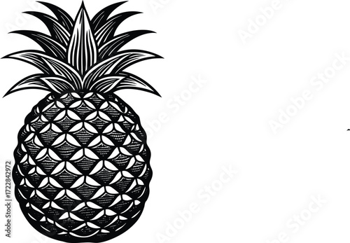 pineapple Silhouette Vector design illustration