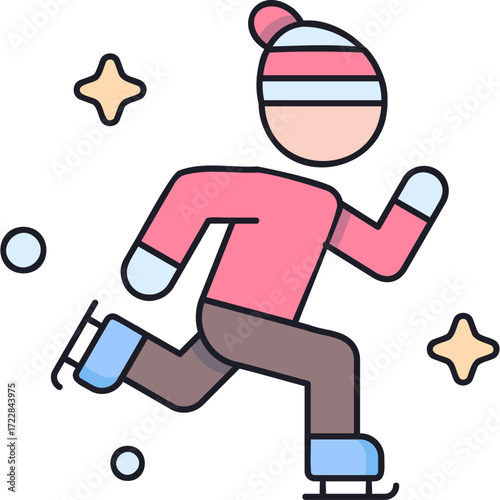 Ice Skating Sticker