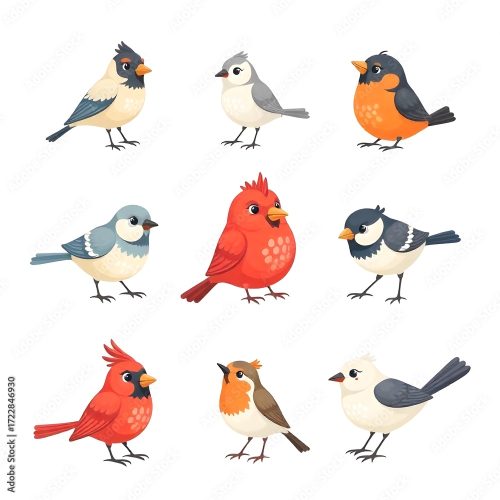 Fototapeta premium collection of birds