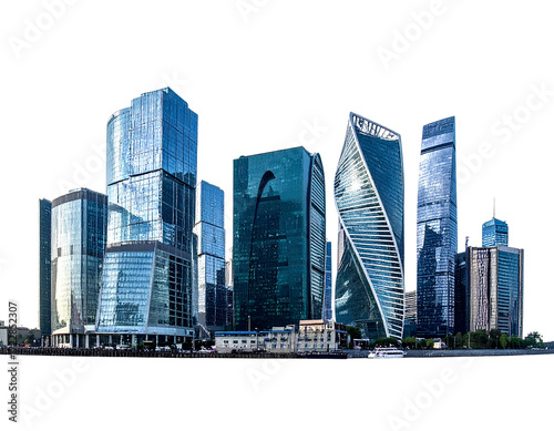 Skyscraper Glass Tower Illustration | City Skyline Isolated PNG