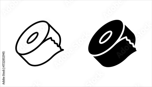 sticky tape icon set, Adhesive tape icon concept. vector illustration on white background