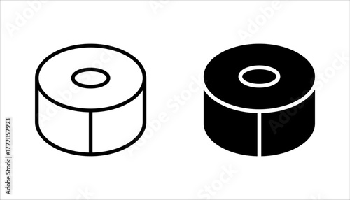 sticky tape icon set, Adhesive tape icon concept. vector illustration on white background