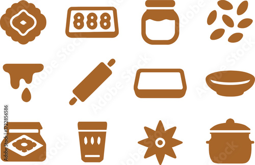 Baklava t Collection on White Background
