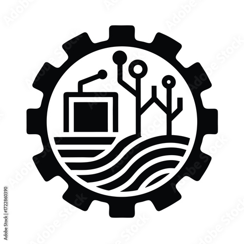 ai powered farming icon