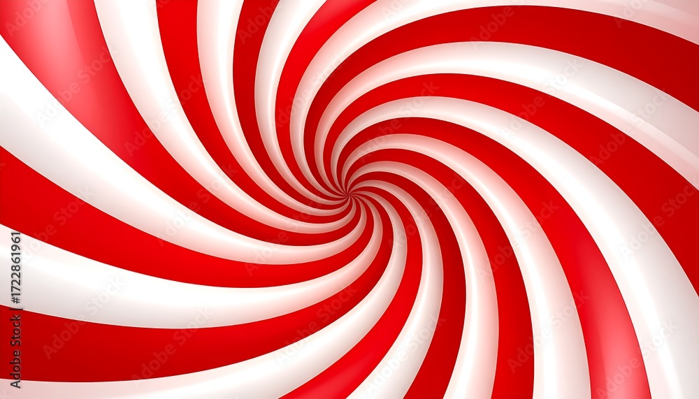 Fototapeta premium Swirling Red and White Pattern