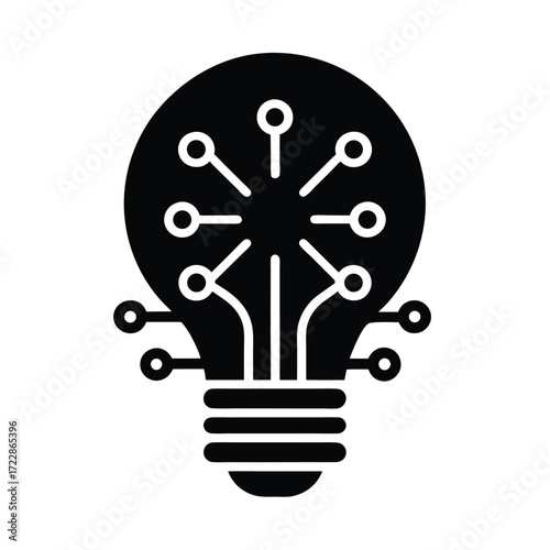 ai powered lightbulb icon