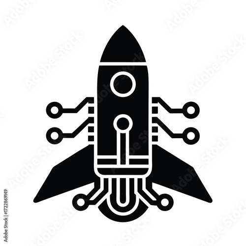 ai powered rocket icon