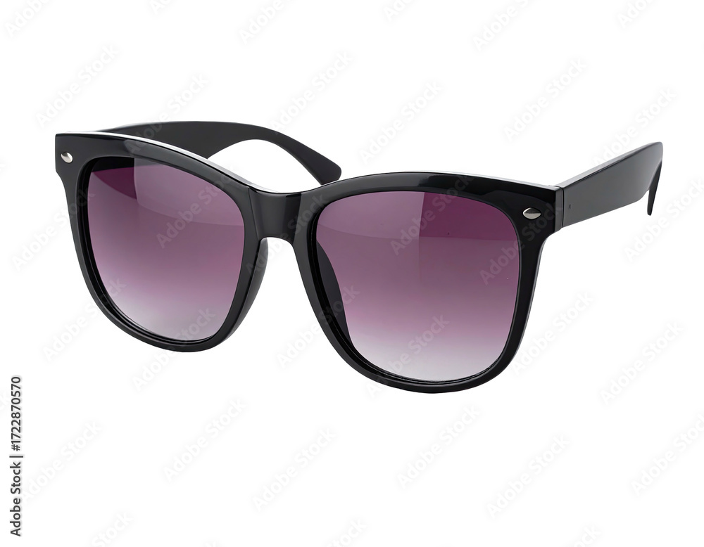 Fototapeta premium Black sunglasses with a gradient purple lens