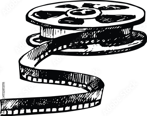 film roll with film strip