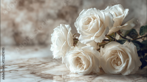 bouquet of white roses