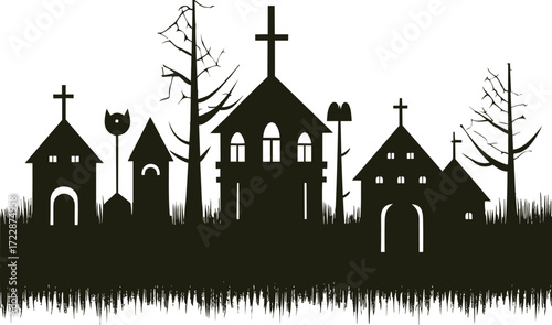 Horror Ghost House Black