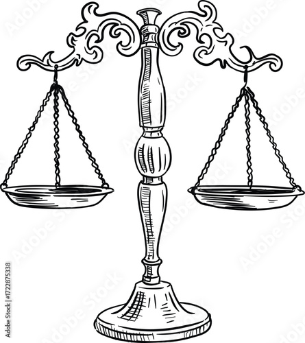 Justice Logo Vector , Law and Legal Symbol Illustration