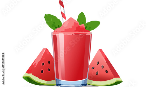 watermelon and strawberry