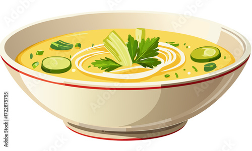 vegetable soup in a bowl