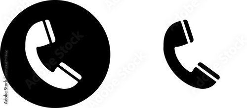 Black and White Phone Call Icon