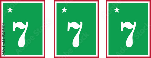 Slot Game Lucky Seven Vector Illustration