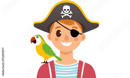 pirate with a pirate flag