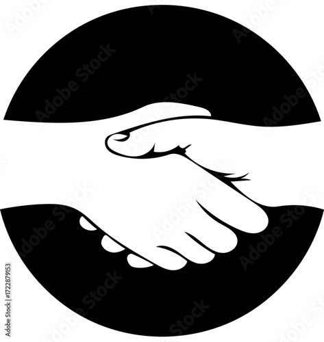 handshaking silhouette deal bussines project