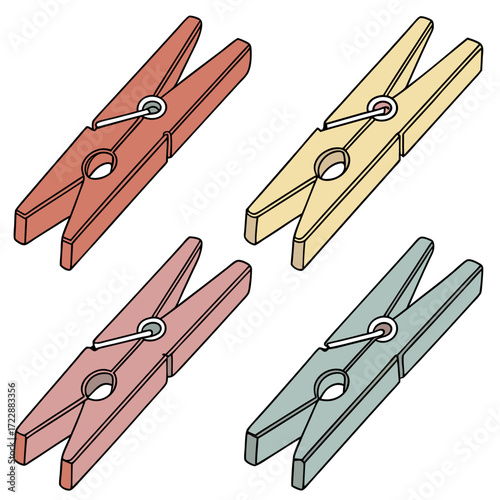 Pastel Laundry Clothespins Set Ready for Eco-Friendly Drying and Garment Care, Perfect for Sustainable Living and Home Organization Projects
