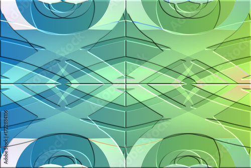 paper cut colourful aesthetic abstract gradient batik dayak line art shape wallpaper background pattern	