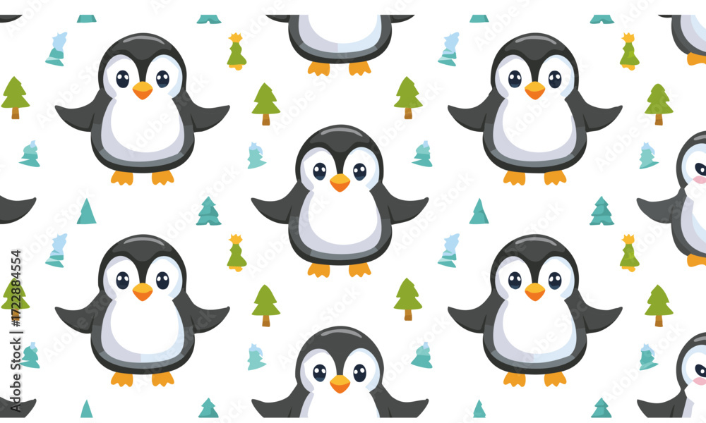Fototapeta premium set of penguins