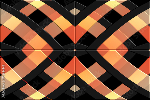 paper cut colourful aesthetic abstract gradient batik dayak line art shape wallpaper background pattern	