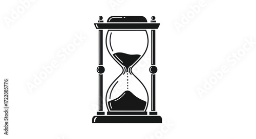 Vintage hourglass concept representing time flow and deadline pressure challenges